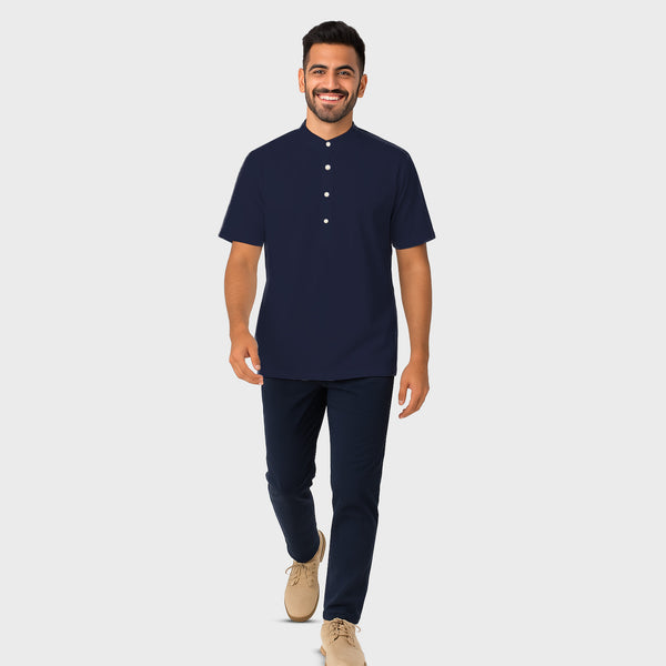 CLASSIC BLUE MODREN KURTA