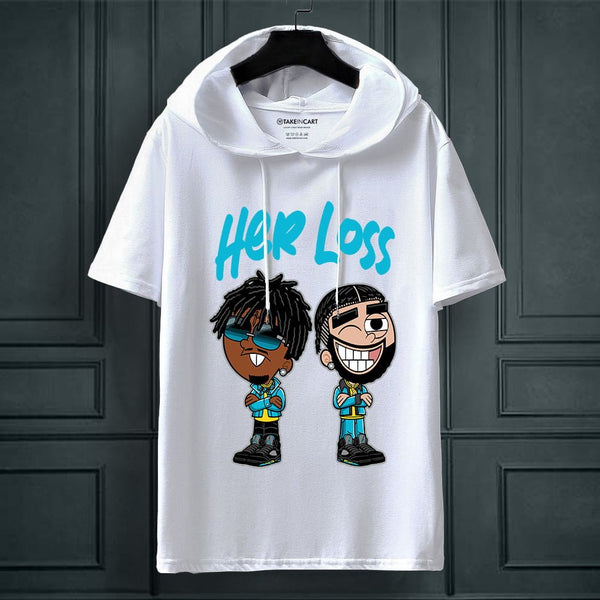 HER LOSS OVERSIZE HOODED T-SHIRT