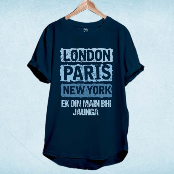 LONDON PARIS LONGLINE T-SHIRT