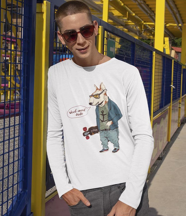 WOOF DUDE LONGSLEEVE T-SHIRTS