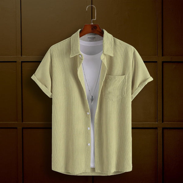 BEIGE CORDUROY SHIRT