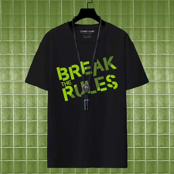 BREAK THE RULES BLACK T-SHIRT