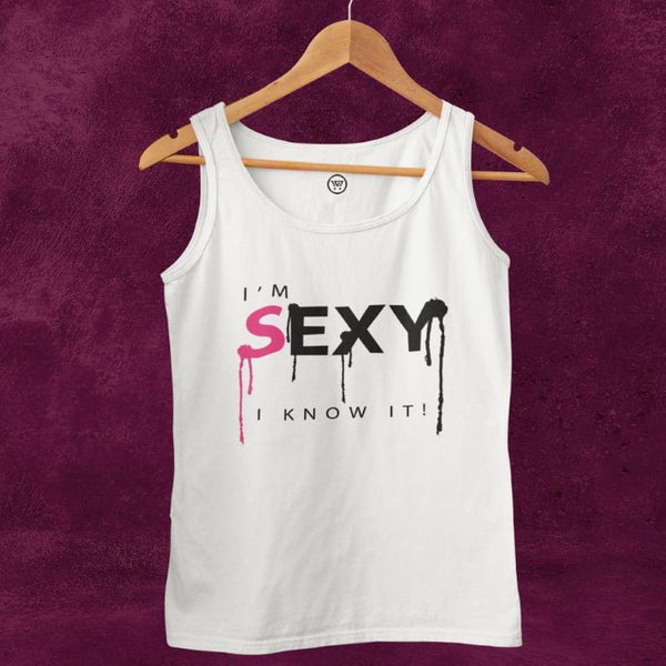E'M SEXY WHITE TANKTOP