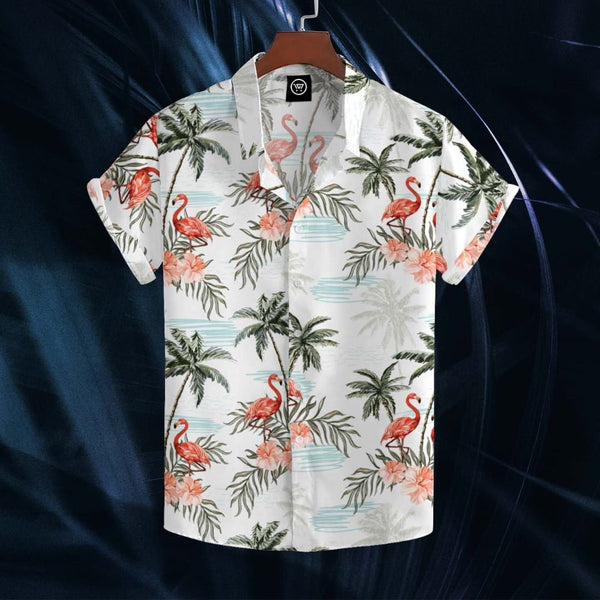 FLAMINGO HIBISCUS SHIRT