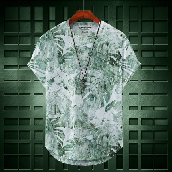 GREEN TEXTURED LEAVES LONGLINE