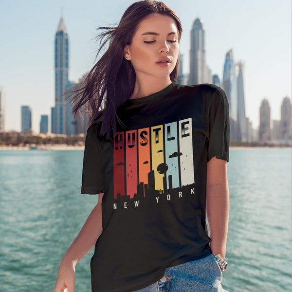 HUSTLE BLACK BOYFRIEND T-SHIRT