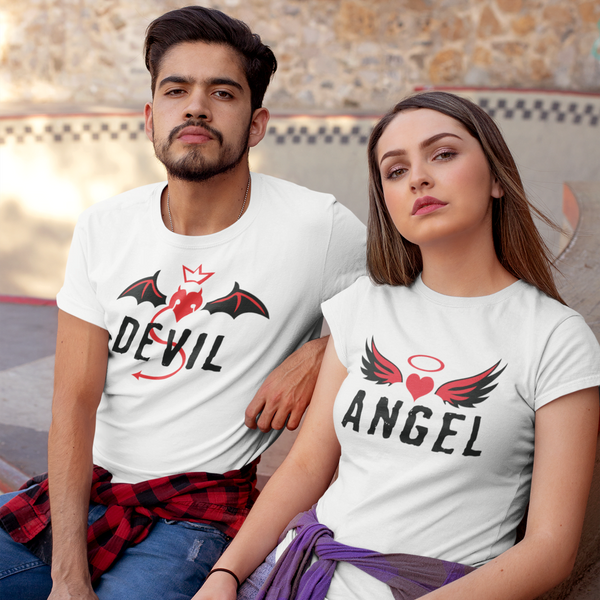 DEVIL ANGLE COUPLE T-SHIRT