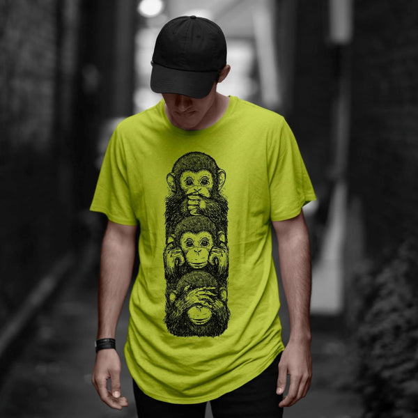 NEON MONKEYS LONGLINE T-SHIRT