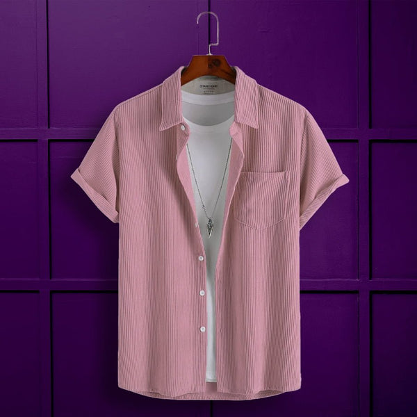 PASTEL PINK CORDUROY SHIRT