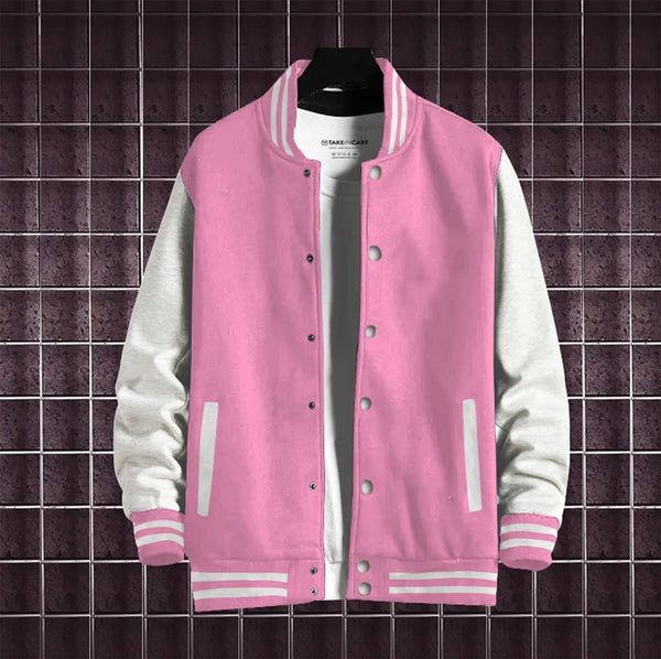 PINK VARSITY JACKET