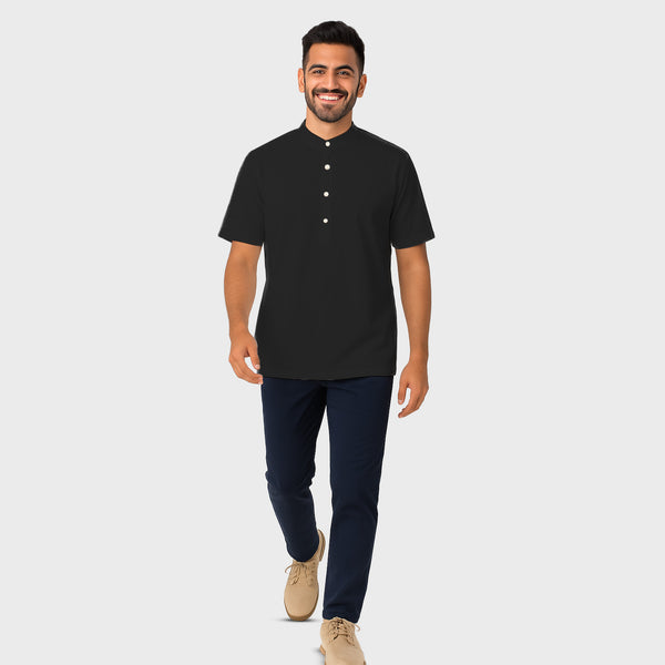 CLASSIC BLACK MODREN KURTA