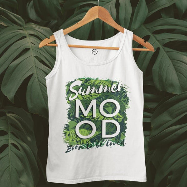 SUMMER MOOD WHITE TANKTOP
