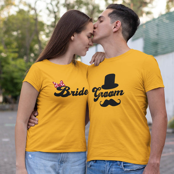 GROOM & BRIDE COUPLE T-SHIRT