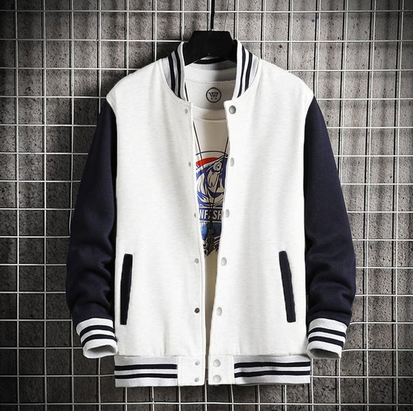 WHITE N BLACK VARSITY JACKET