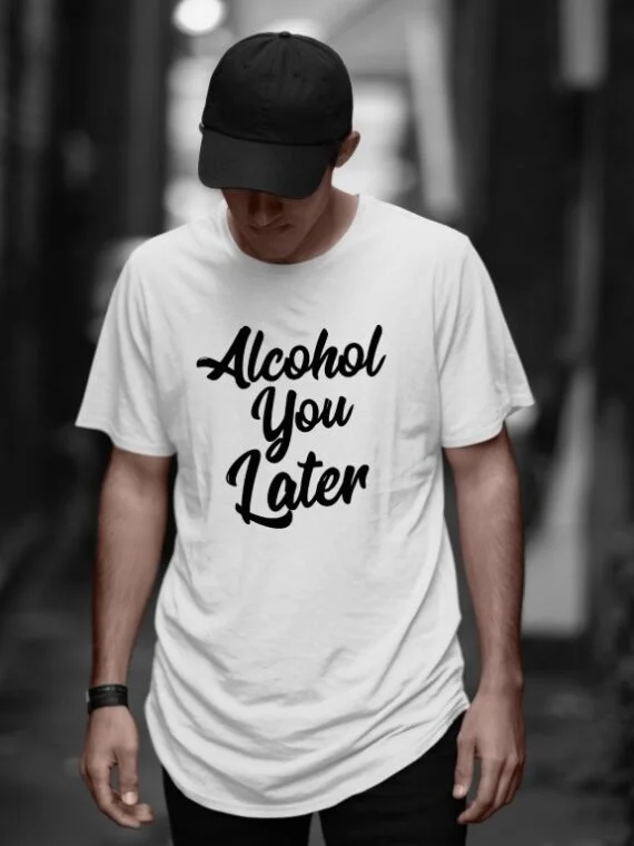 ALCOHOL - LONGLINE T-SHIRT