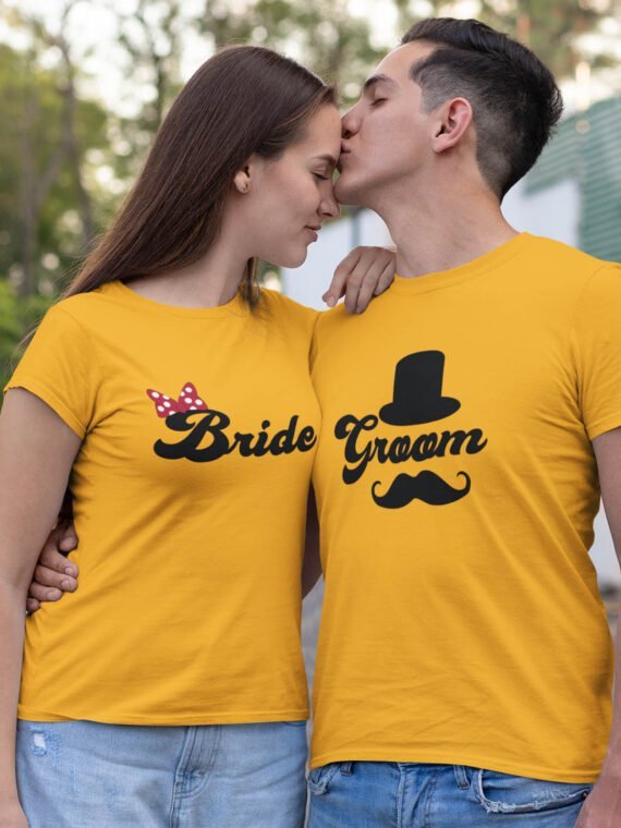 GROOM & BRIDE COUPLE T-SHIRT
