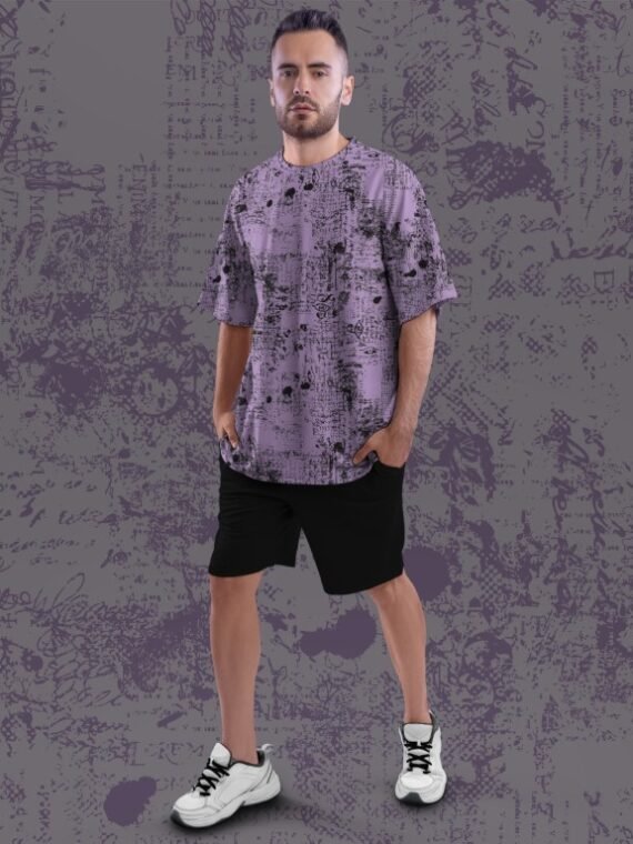 TEXT PRINTED OVERSIZED T-SHIRT