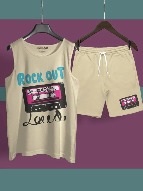 ROCK OUT BEIGE SANDO CO-ORD SET